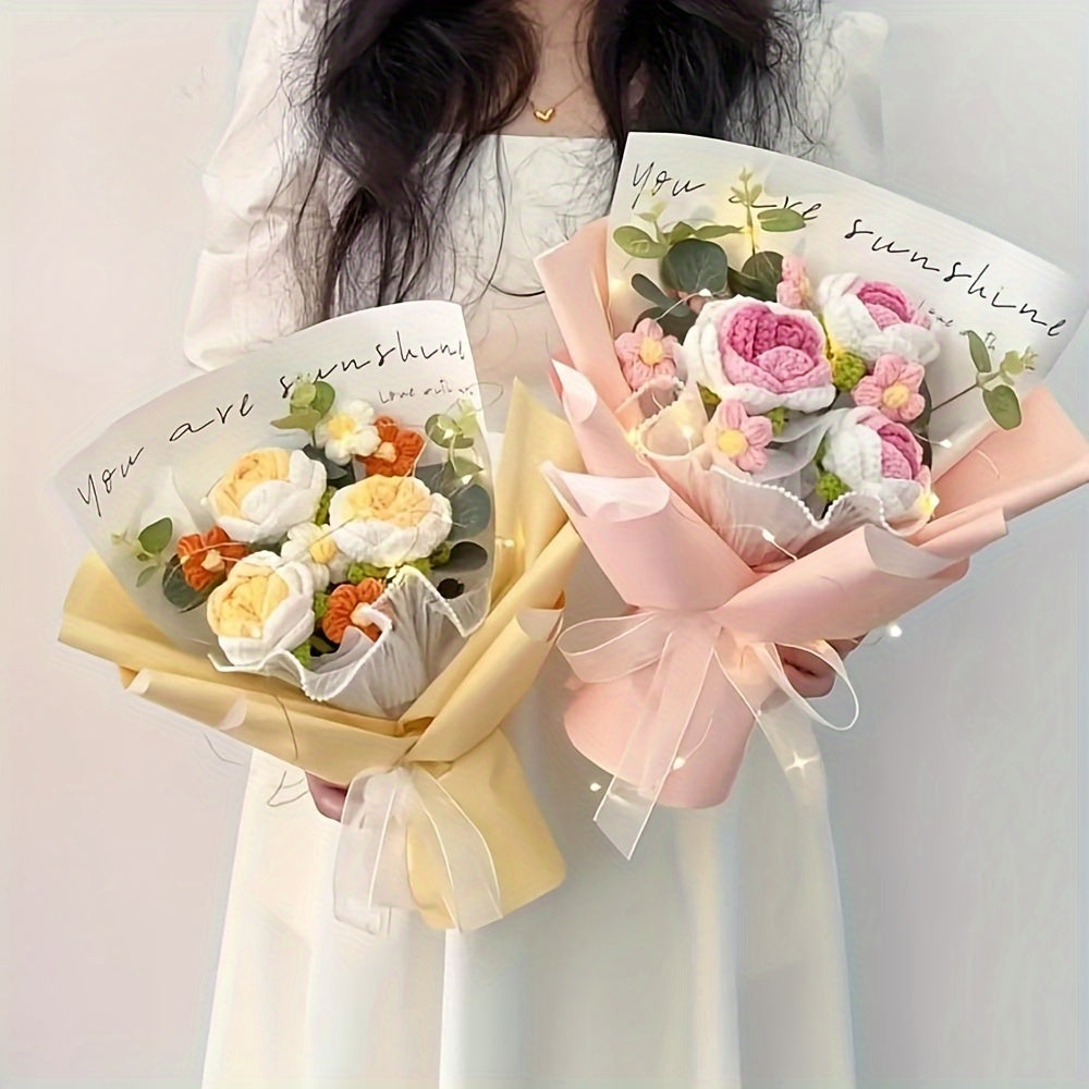 Bouquet de Fleurs au Crochet Fait Main – Le Cadeau Parfait pour la Fête des Mères