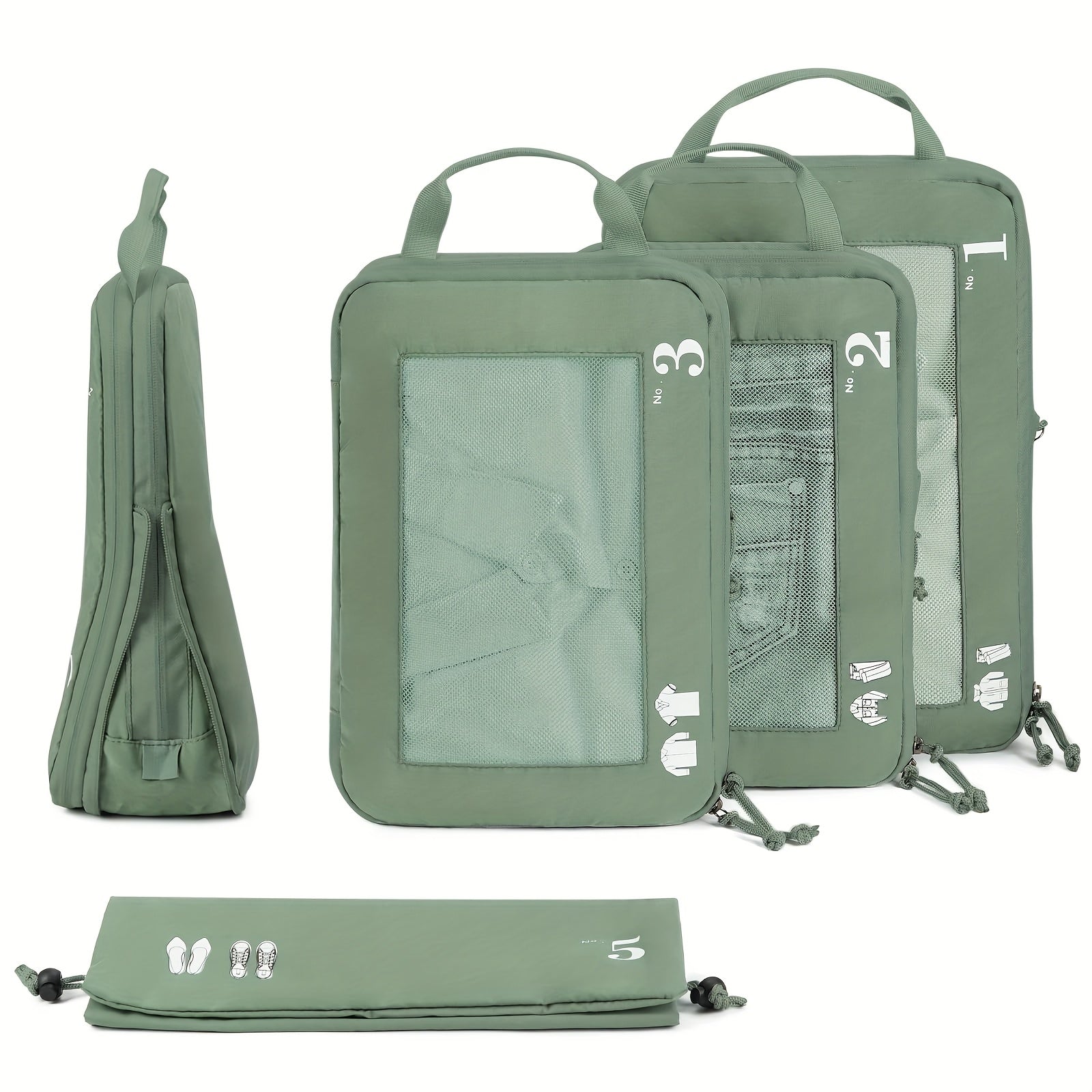 TravelSmart Ensemble d'Organisateurs de Voyage Compressibles – Solution de Bagages Efficace
