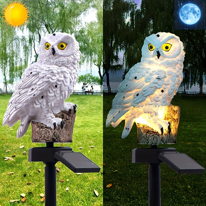 LuxeAura Lumière de Jardin Solaire LED Hibou | Transformez votre jardin avec une illumination enchanteresse pour une ambiance sereine