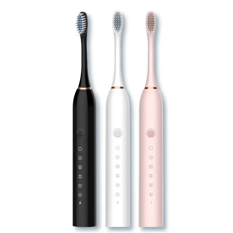 Brosse à dents sonique rechargeable | Silencieuse & Puissante | 8 Têtes de brosse | USB