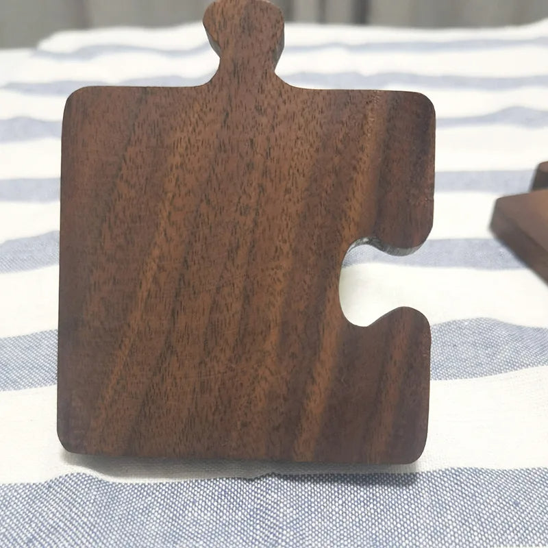 Sous-verre en Bois de Noyer Rustique – Résistant à la Chaleur, Durable et Élégant pour Protéger Votre Table