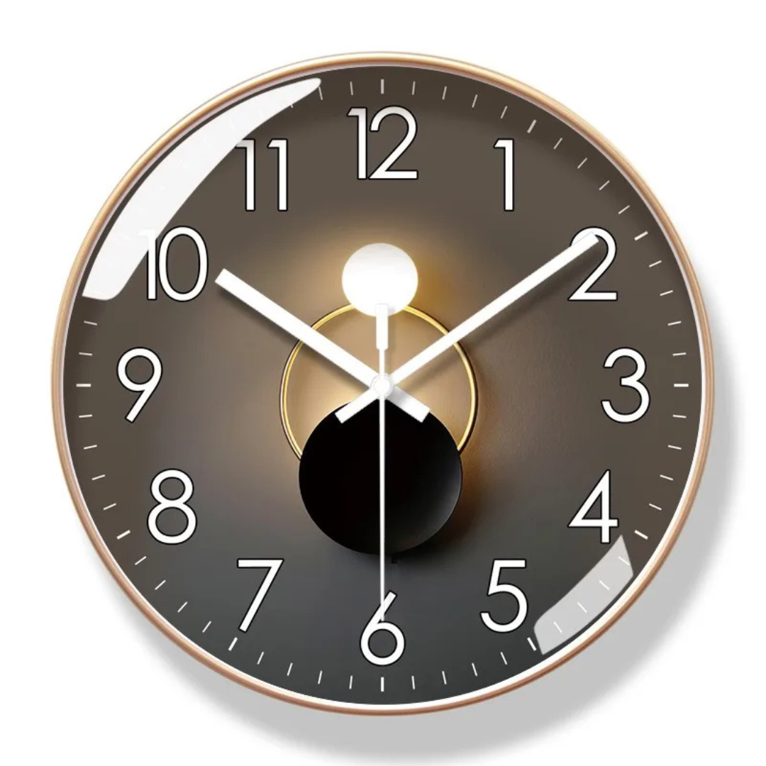 Zynir | Horloge Murale Design Élégante | Mécanisme Quartz Silencieux | Luxe et Moderne | Plastique & Verre | Sans Tic-Tac | Pile Non Incluse | Parfaite pour Salon, Chambre, Bureau