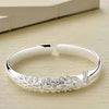 Bracelet en argent sterling avec charme paon