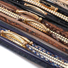 Bracelet élégant multicouche en cuir de serpent