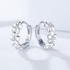 Boucles d'oreilles en argent avec fleurs