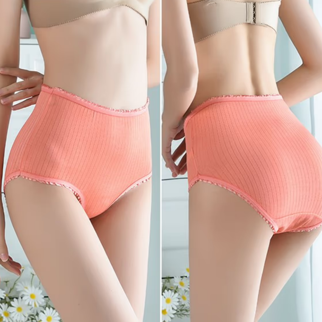 Sous-vêtements Imperméables Taille Haute – Camille (pack de 8)