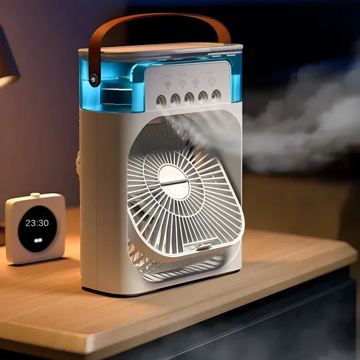 Ventilateur 3-en-1 avec lumière LED 7 couleurs - BreezeMaster Pro