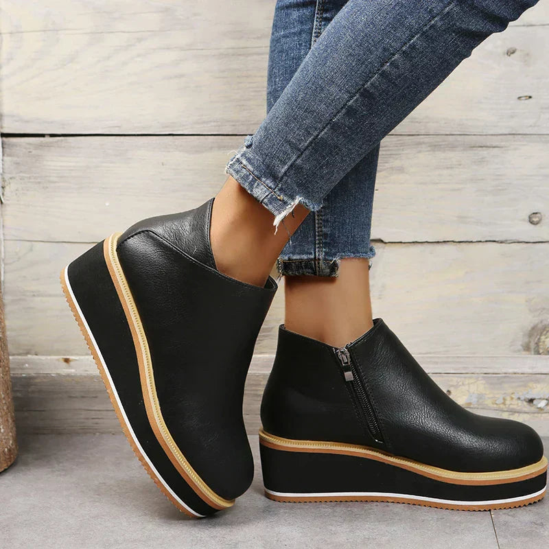 Bottines Tendances pour Femmes avec Fermeture Éclair et Talon - Alessia
