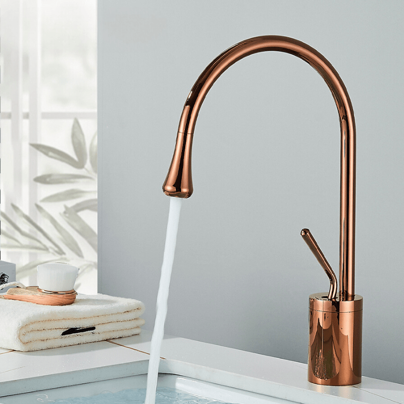 BrassGlow - Robinet Mélangeur Chaud & Froid pour Lavabo