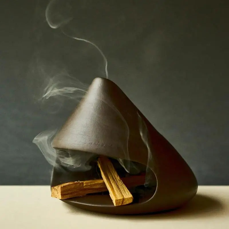 Support à Encens Fait Main – Brûlez de la Sauge et des Aromatiques avec une Décoration Miniature Boho pour la Méditation, le Yoga et un Mode de Vie Paisible