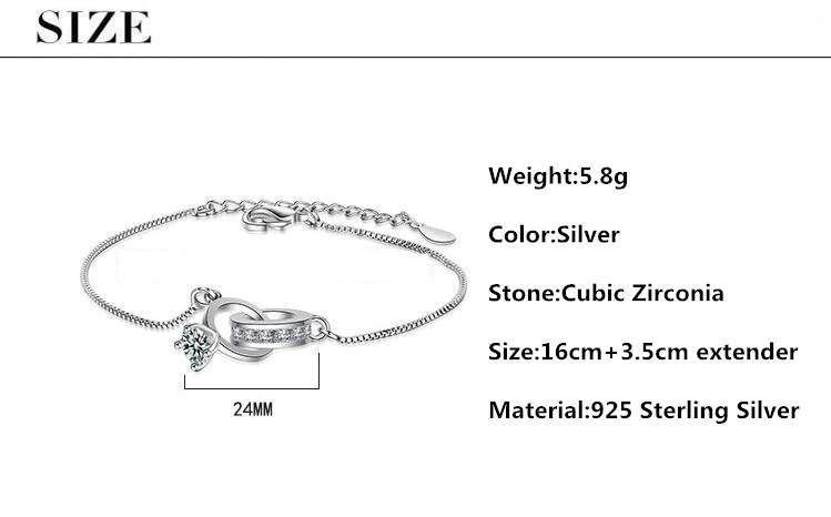 Bracelet avec pendentif de bague de fiançailles