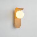 Applique murale en bois scandinave Globe LED 1-Lumière