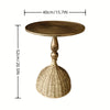 Table basse en herbe aquatique faite à la main – Look bronze antique