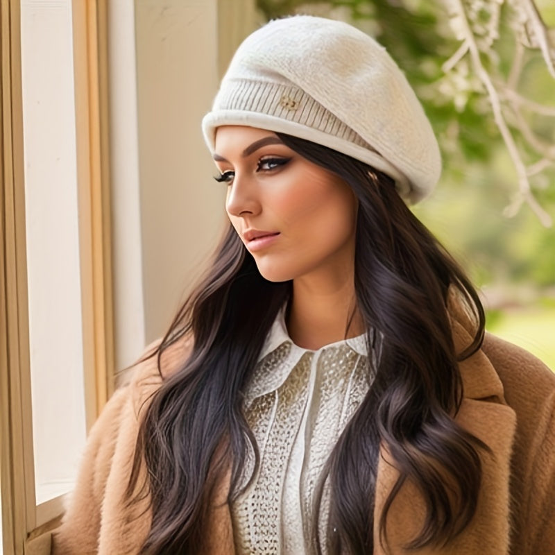 Béret Tricoté Chic pour Femmes - Élégance et Chaleur pour l'Hiver