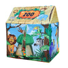 Tente de Jeu Safari Jungle - Maison de Jeu Thème Animaux avec Jouets de Pack Burger