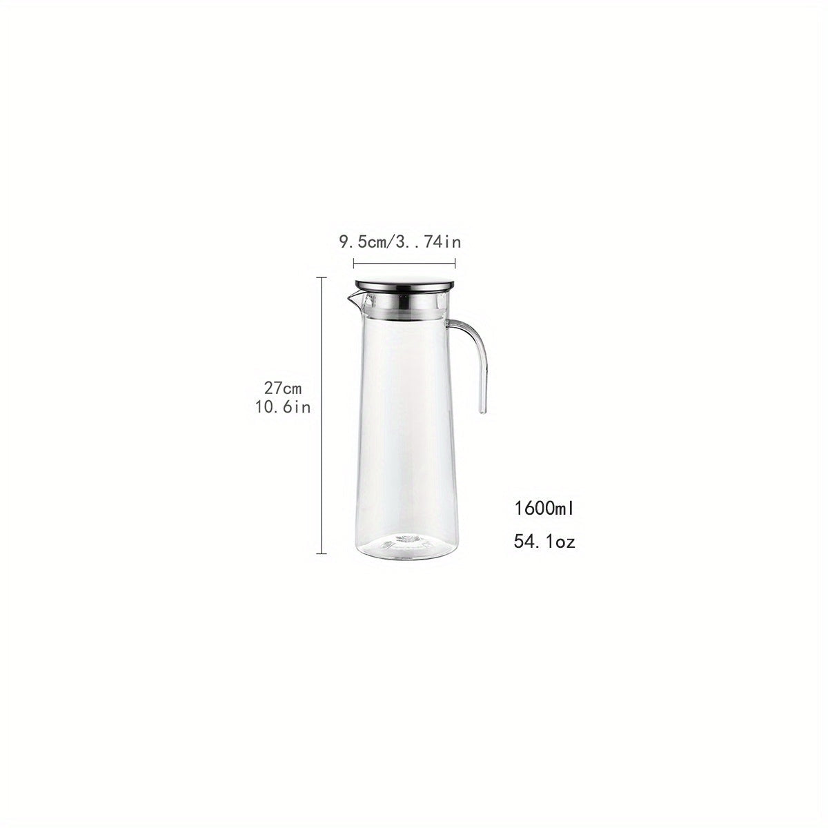 AquaElegance Carafe de Luxe avec Couvercle | Ustensiles de boisson durables et élégants pour un usage quotidien