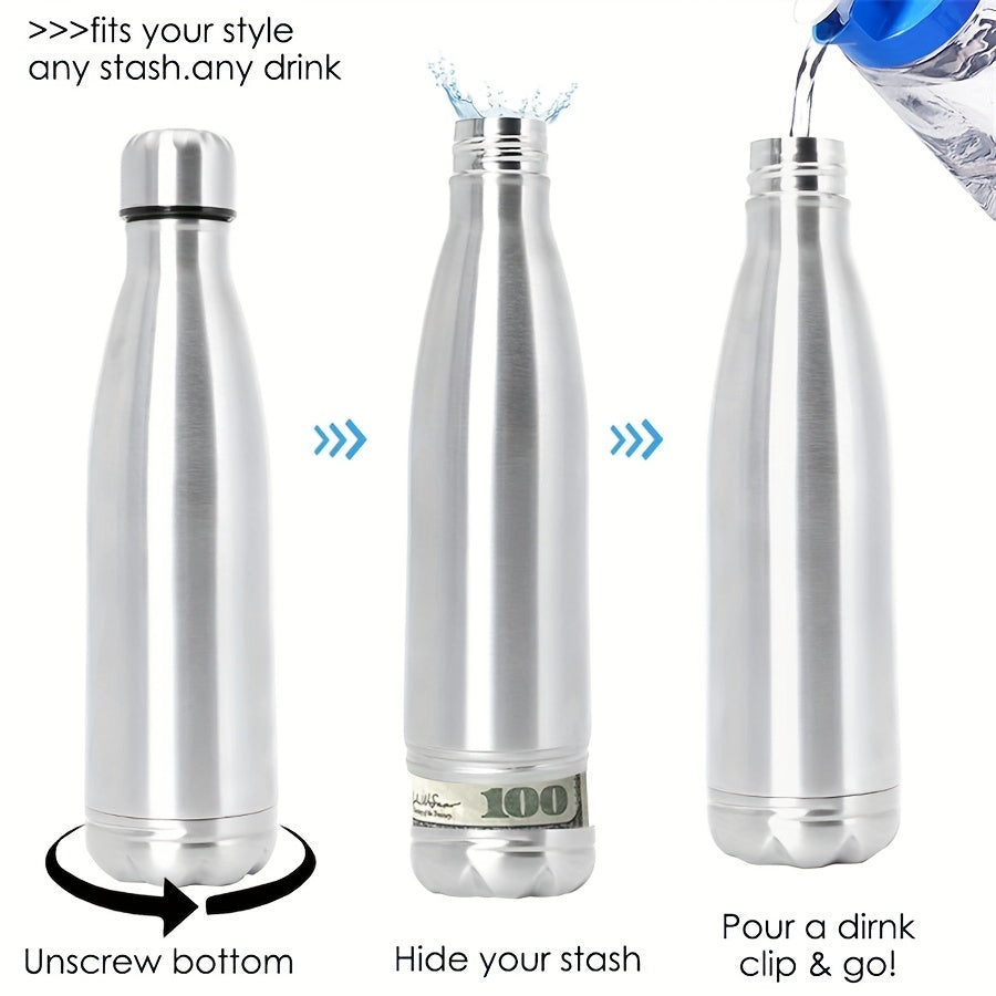 Bouteille d'Eau SafeHydrate – Innovante avec Compartiment Caché pour Objets de Valeur