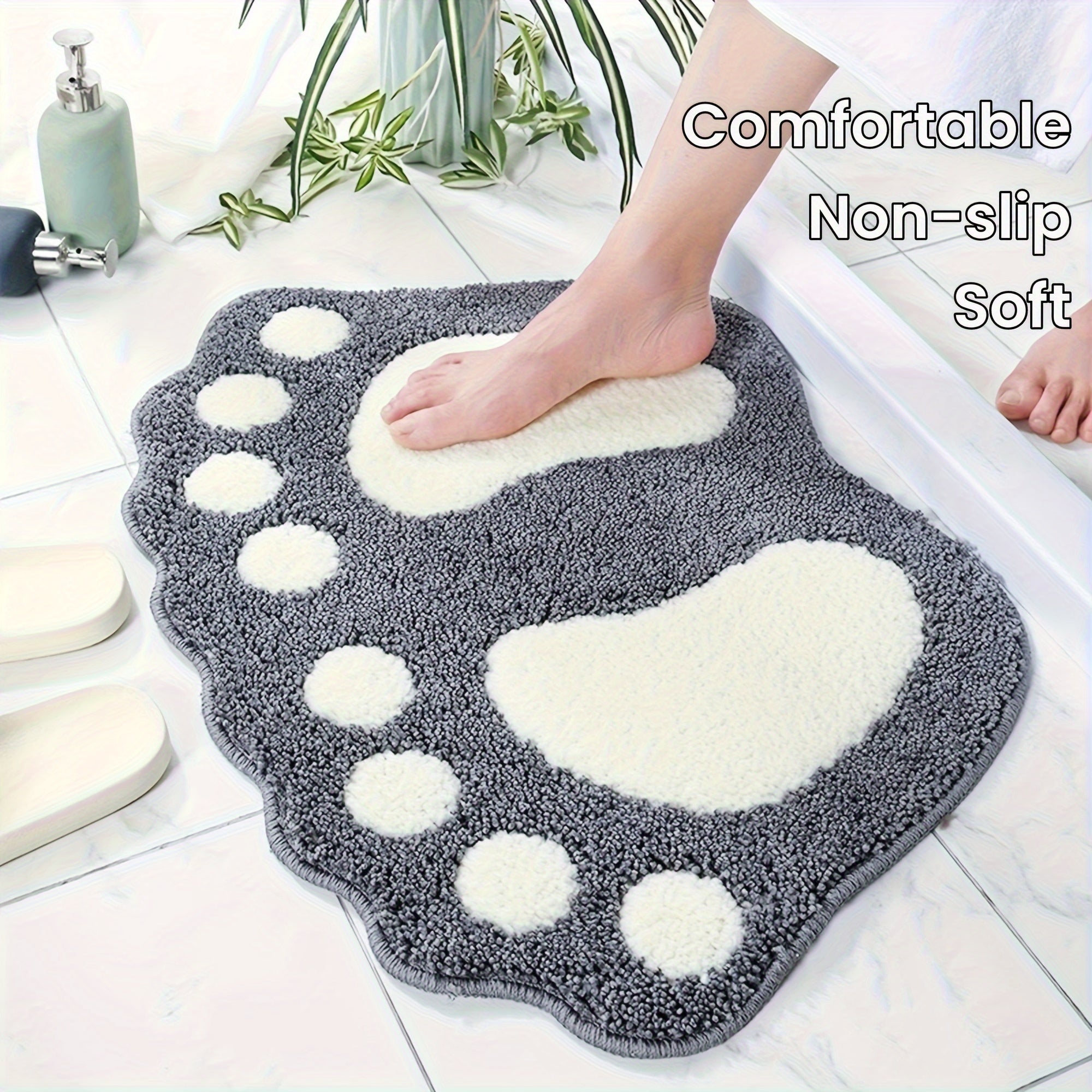 Tapis de Bain en Forme de Pied - Confortable et Sûr pour votre Salle de Bain