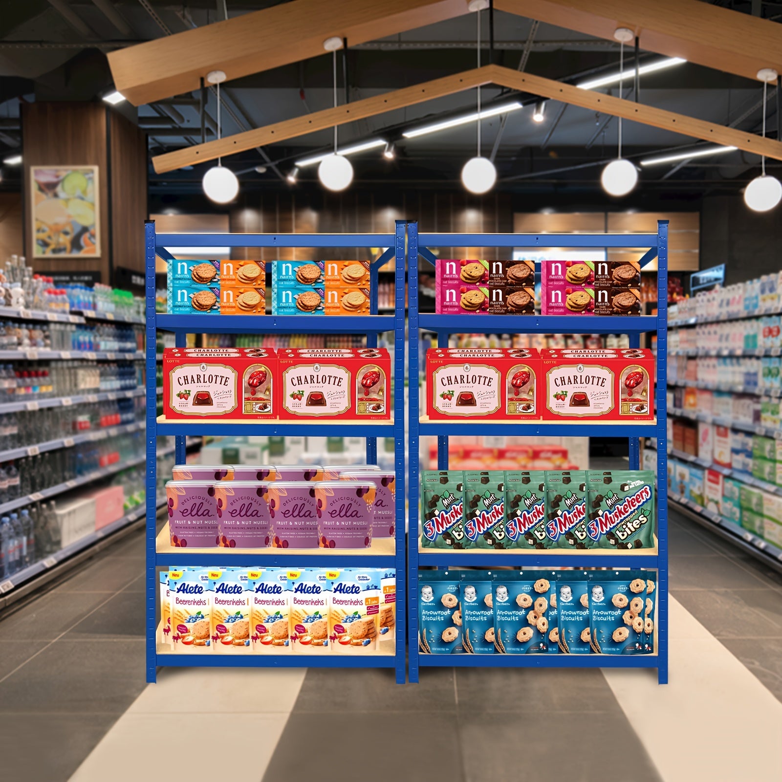EliteStorage Rayonnage métallique à usage intensif | Une résistance exceptionnelle avec une capacité de 875 kg, parfait pour l'organisation du garage, de l'atelier et du bureau