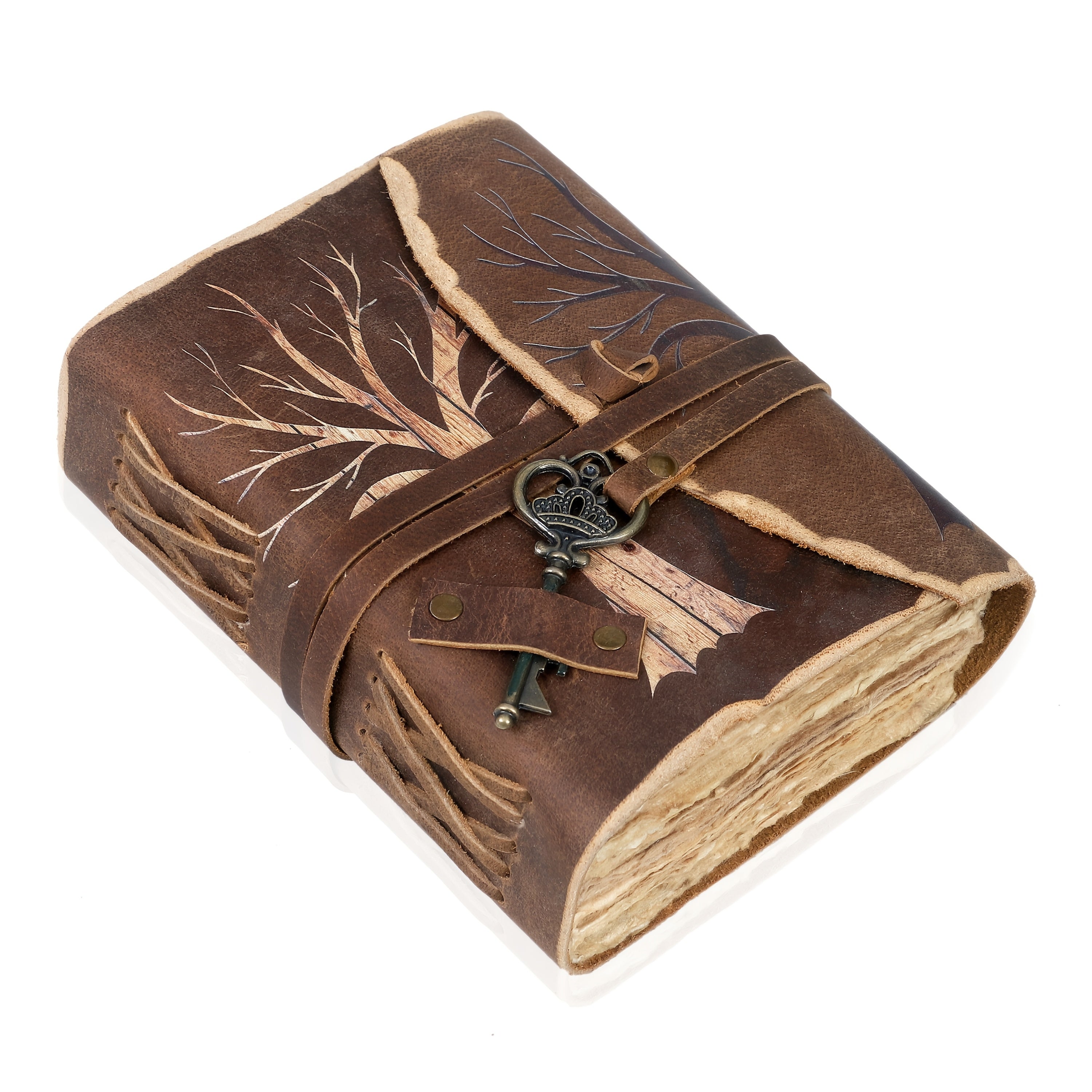 Carnet Vintage Fait Main avec Aspect Cuir et Serrure – Pour Esprits Créatifs