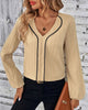 Blouse à Manches Longues et Col en V - Alina