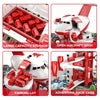 AdventurePlay Avion & Camions de Pompiers Ensemble de Jeu - Piste de Course et Garage pour Enfants