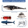 1:18 échelle RC requin baleine avec rotation à 360°, flexibilité à 180°, lumière LED éclaboussante, contrôle de croisière programmable - rechargeable par USB, idéal pour les jeunes pour jouer en été et comme cadeau d'anniversaire