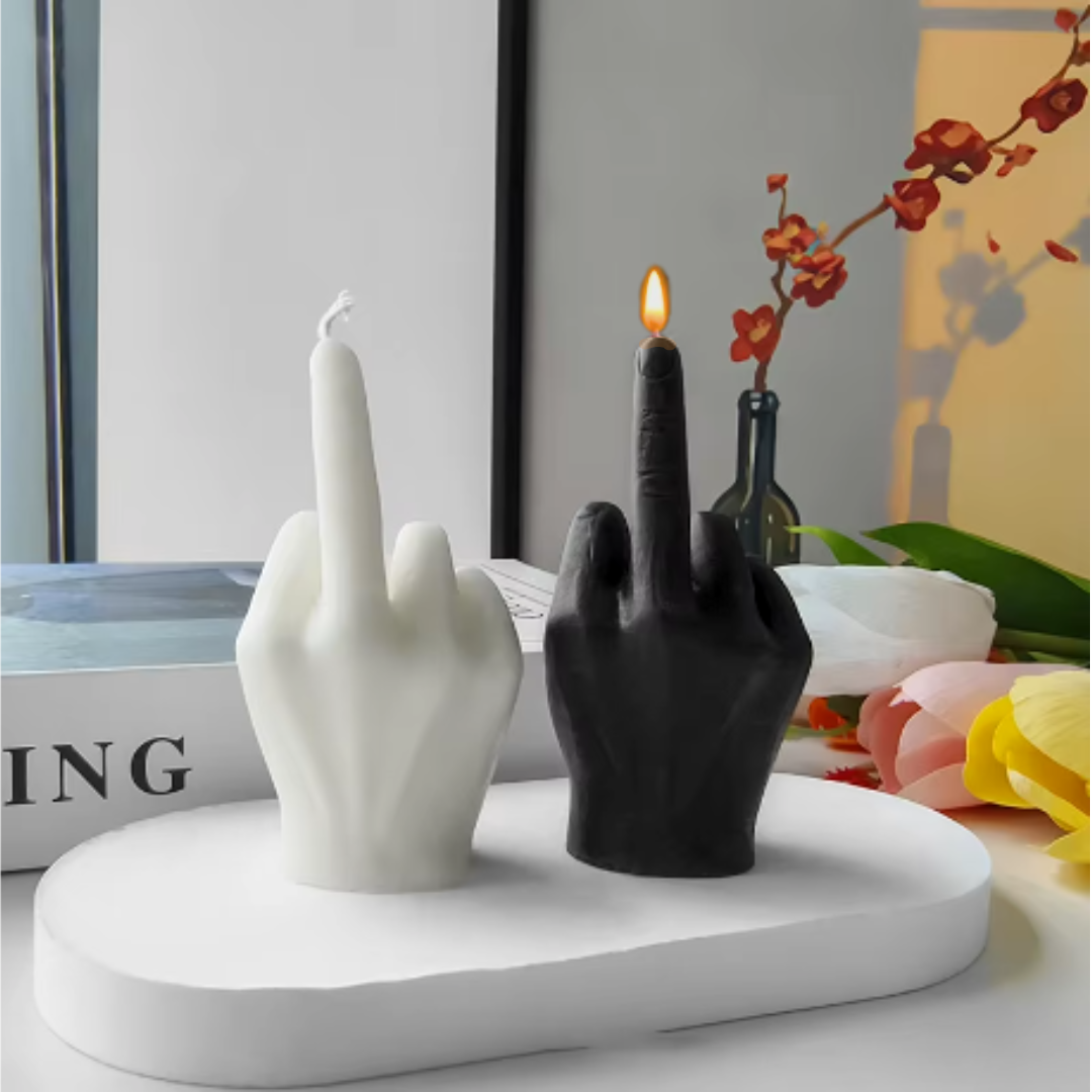LuxeHumor Bougie Flamme Moyenne | Une bougie unique pour une touche d'humour et d'ambiance