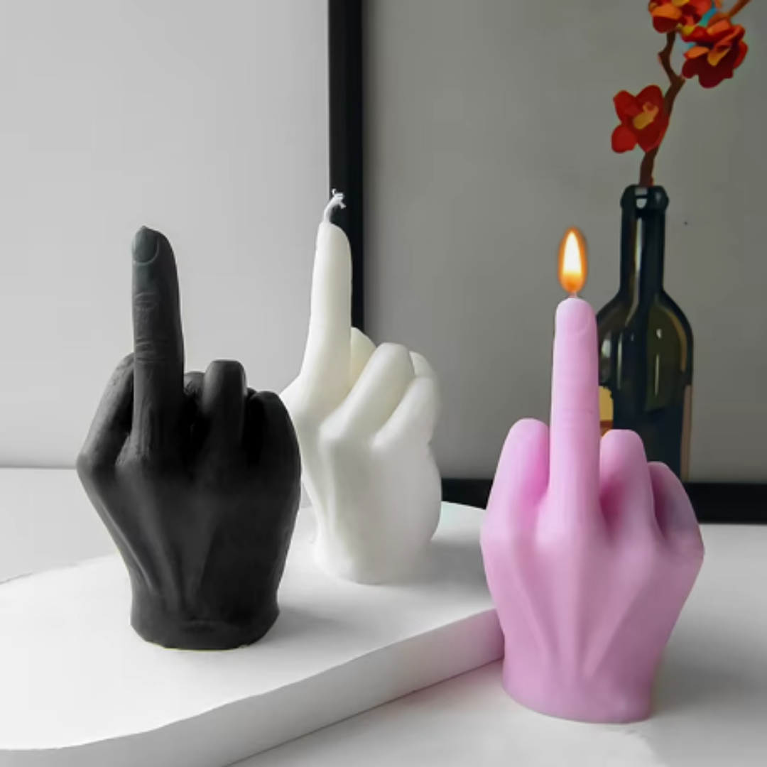 LuxeHumor Bougie Flamme Moyenne | Une bougie unique pour une touche d'humour et d'ambiance