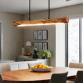 Suspension en bois dimmable