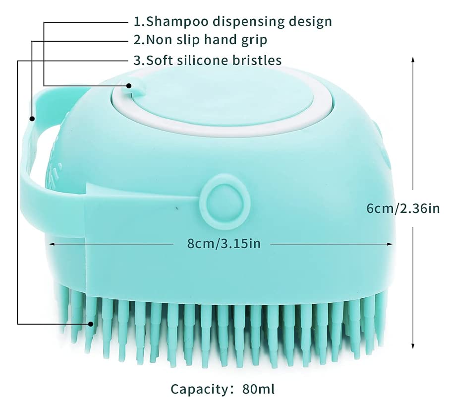 Brosse douce pour le bain et le toilettage des animaux de compagnie