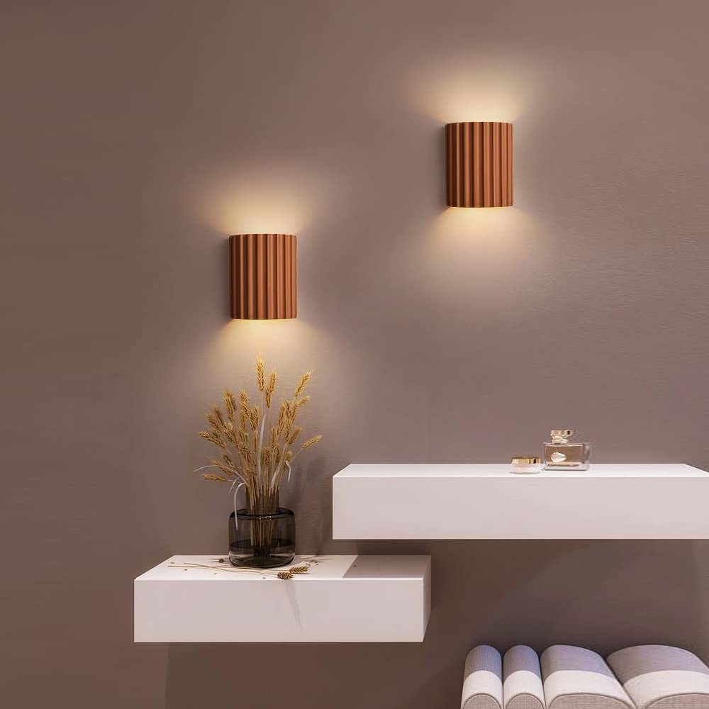 Applique Murale Ondulée Moderne – Design en Résine Élégant Haut & Bas