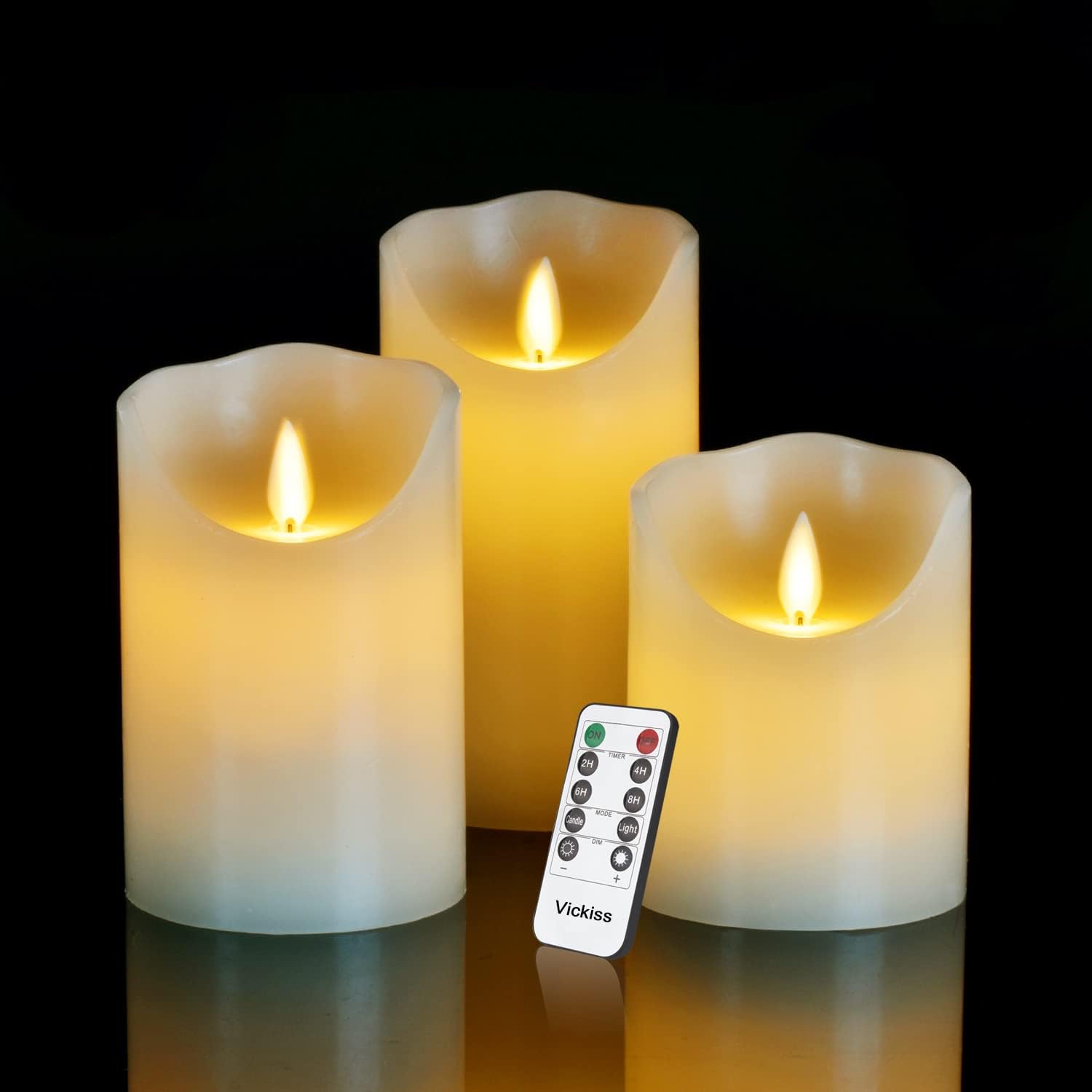 Ensemble de Bougies LED LuxeGlow | Bougies élégantes télécommandées avec minuterie d'arrêt automatique pour une ambiance sereine