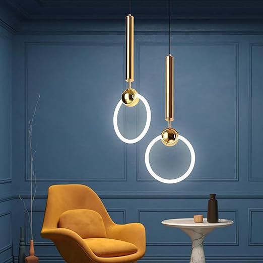 Suspension LED - Design Nordique avec Style Simple - Idéale pour l'Éclairage de la Salle à Manger, de la Cuisine et du Salon