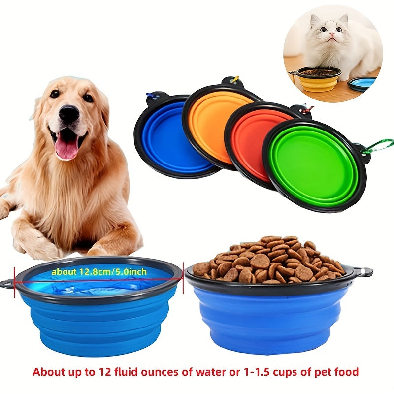 Bol de Nourriture Pliable – Durable et Compact pour Chiens et Chats