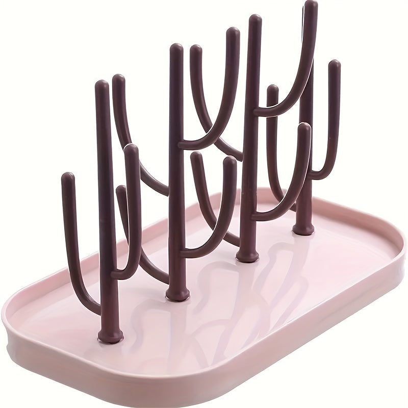 Support de Séchage en Forme de Cactus pour Biberons - Pratique et Élégant pour Accessoires de Bébé