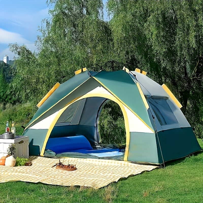 Tente de Camping 4 Personnes à Montage Rapide – Abri Respirant et Imperméable au Vent