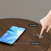 Table d'Appoint Moderne – Cadre en Acier Durable avec Finition en Pierre ou Bois