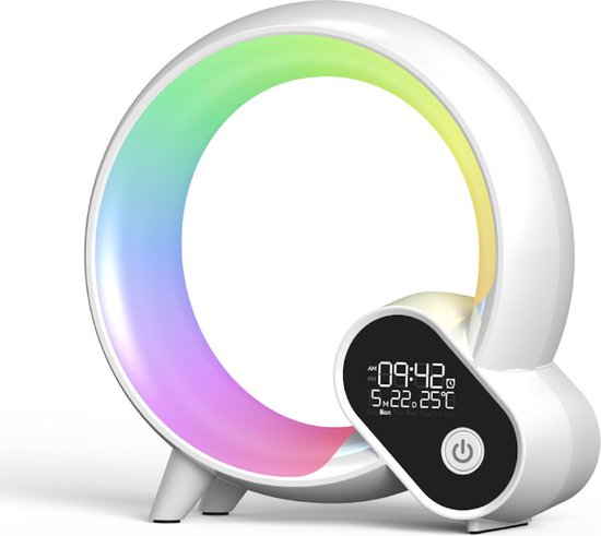 AuraLux Réveil Lumineux Numérique | Commencez votre journée avec des sons apaisants et une lumière d'ambiance