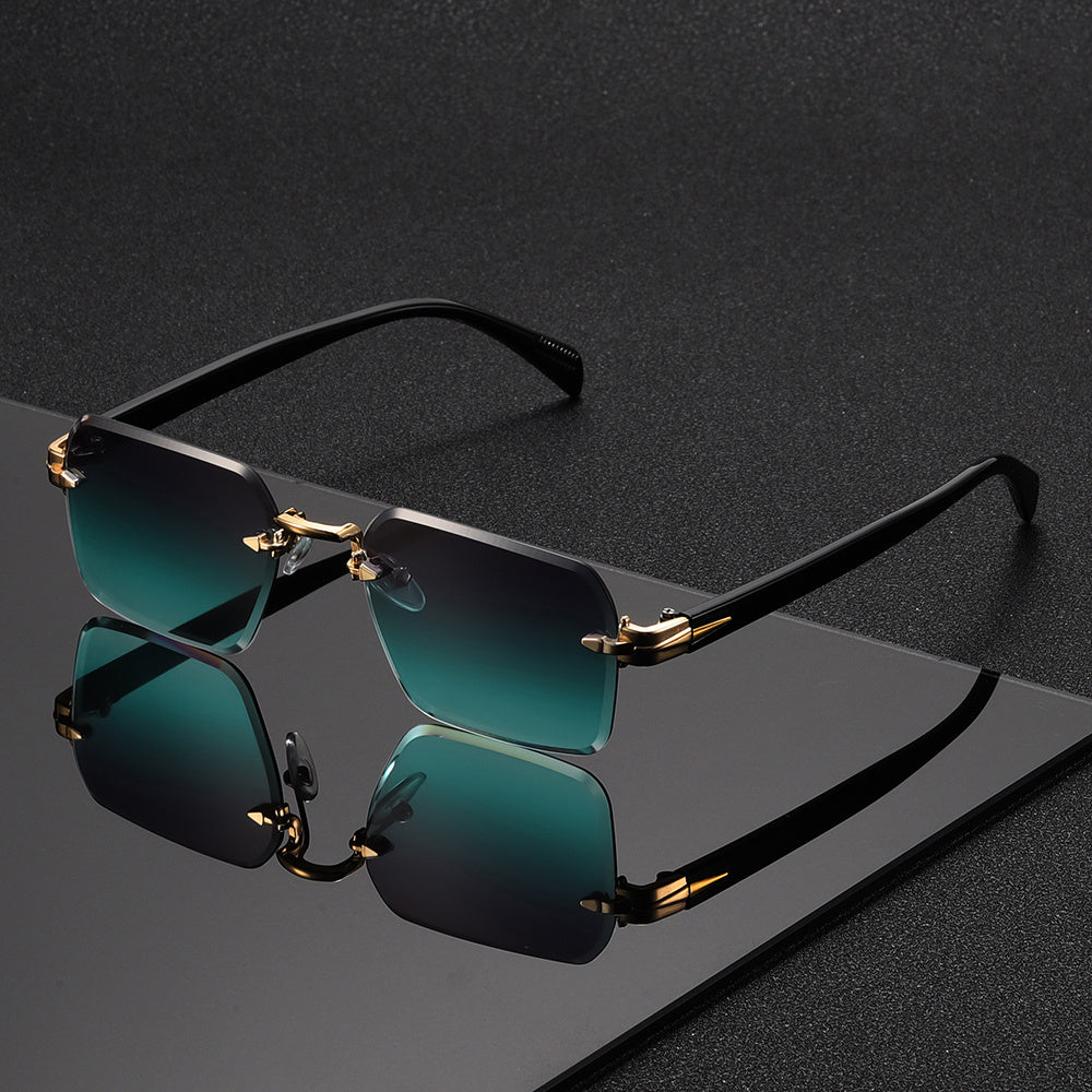 Lunettes Carrées Sans Monture pour Hommes – Élégance et Confort en Un