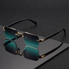 Lunettes Carrées Sans Monture pour Hommes – Élégance et Confort en Un