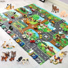 Tapis de Jeu Interactif Aventure – Découvrez la Ferme et la Circulation avec des Jouets