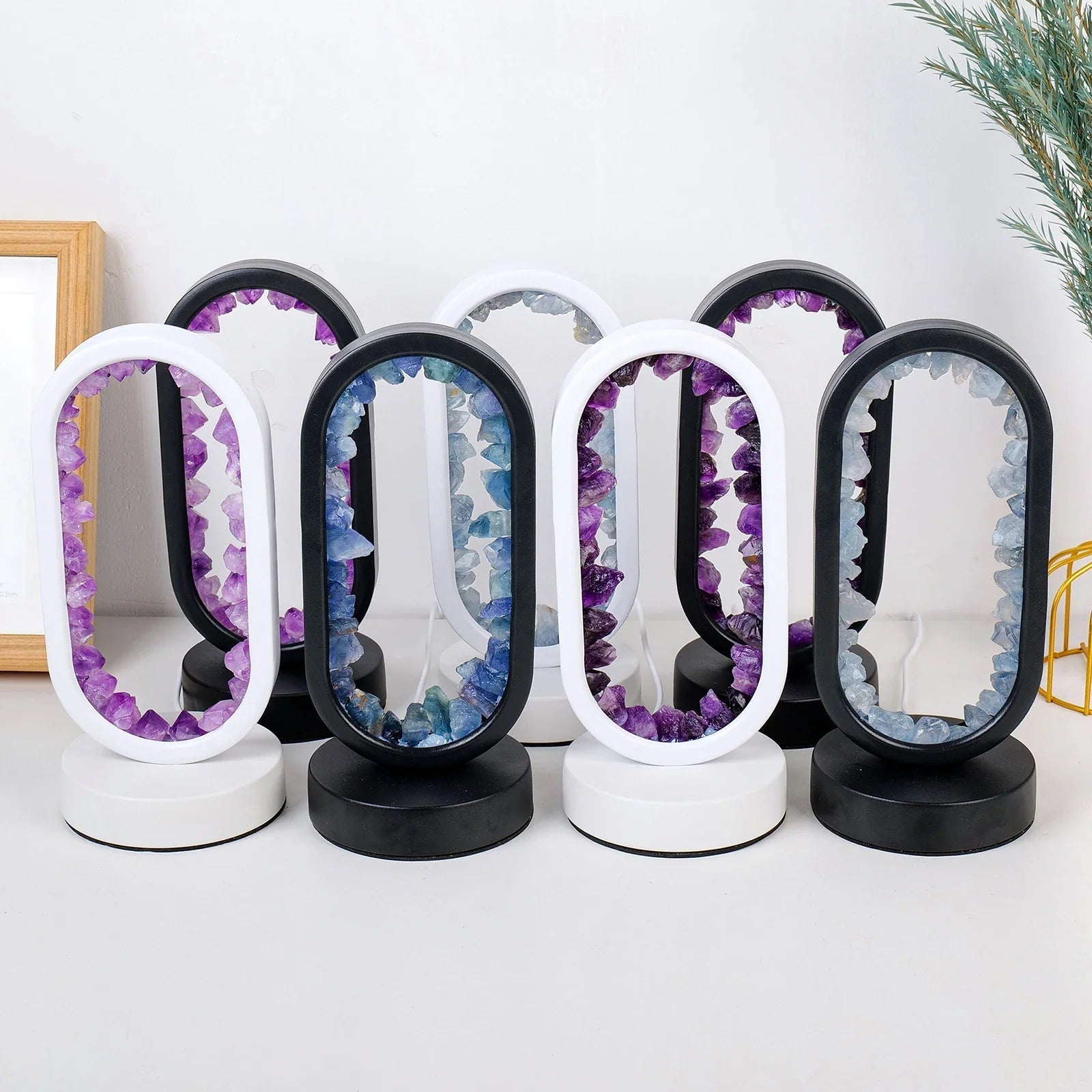 Lampe en Améthyste Fait Main - Serenith