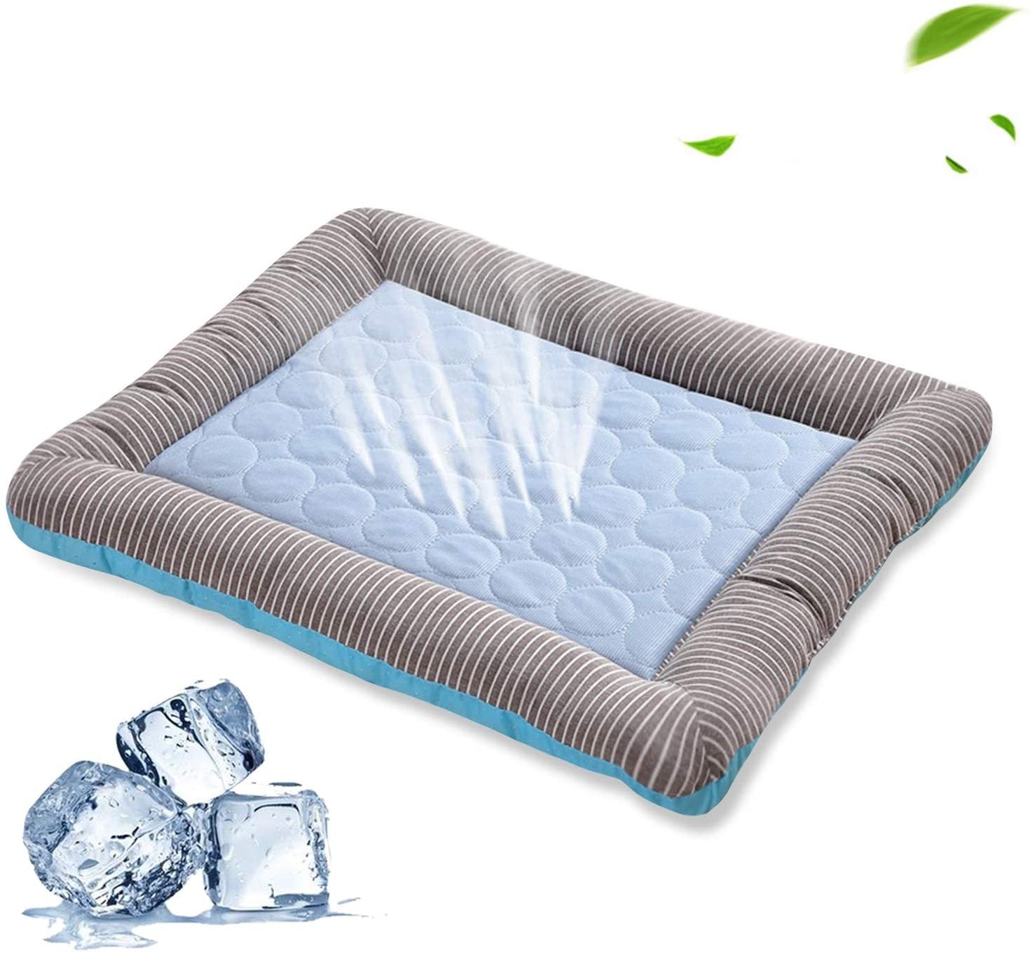 Tapis Rafraîchissant pour Animaux de Compagnie – Tapis Frais en Soie Glacée pour Chiens ou Chats en Bleu ou Rose