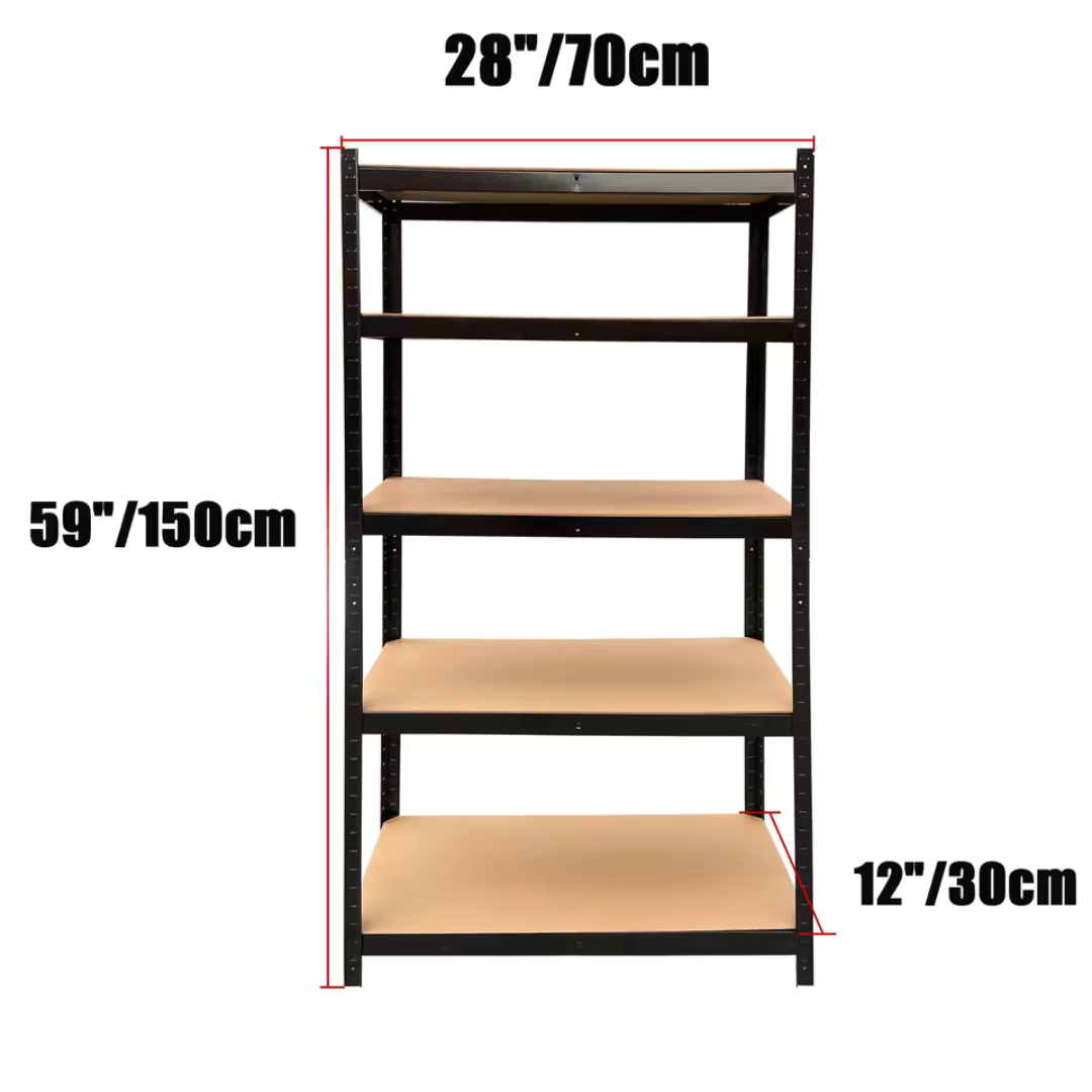 EliteStorage Rayonnage métallique à usage intensif | Une résistance exceptionnelle avec une capacité de 875 kg, parfait pour l'organisation du garage, de l'atelier et du bureau
