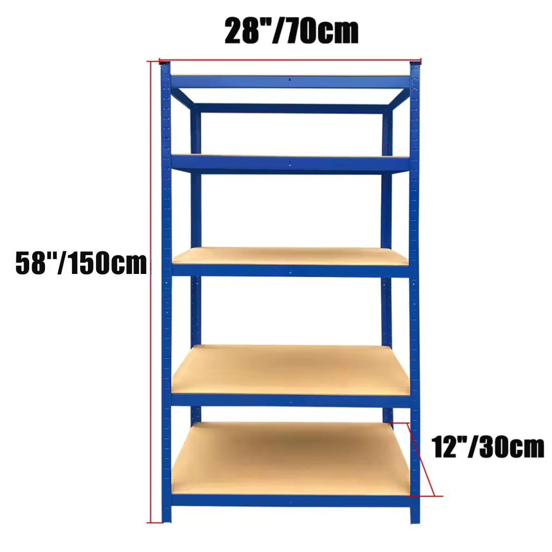 EliteStorage Rayonnage métallique à usage intensif | Une résistance exceptionnelle avec une capacité de 875 kg, parfait pour l'organisation du garage, de l'atelier et du bureau