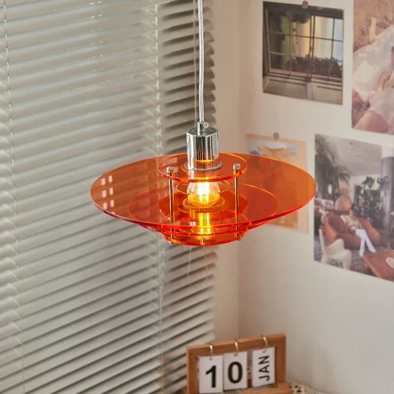 Suspension Moderne en Forme de UFO – Luminaire LED Contemporain en Acrylique et Fer