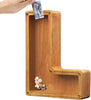 Tirelire TreasureNest | Tirelire en bois personnalisée avec des motifs de lettres de l'alphabet