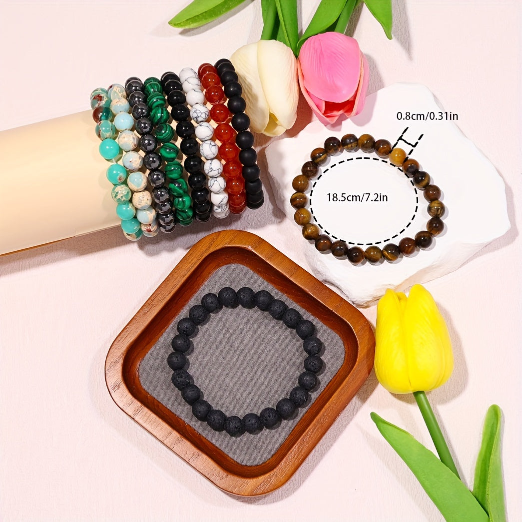 Bracelets en Pierre Naturelle Colorés - Pour une Touche de Style