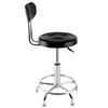 Tabouret d'atelier pivotant – Siège de garage hydraulique réglable avec dossier et repose-pieds